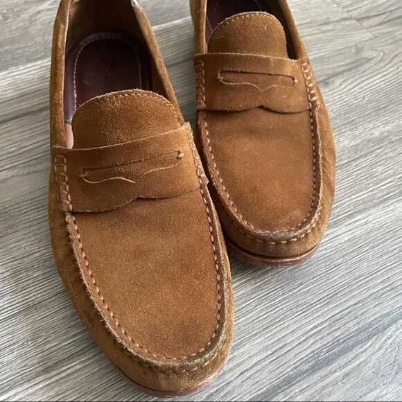 Trask “Sadler” Suede Leather Brown Penny Loafer main image 8